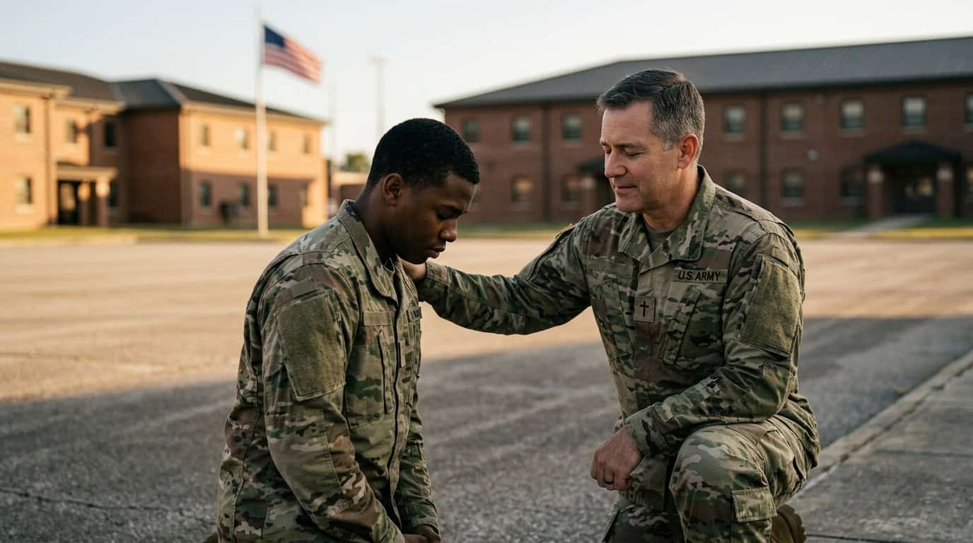 AEGA Military Chaplain in Prayer