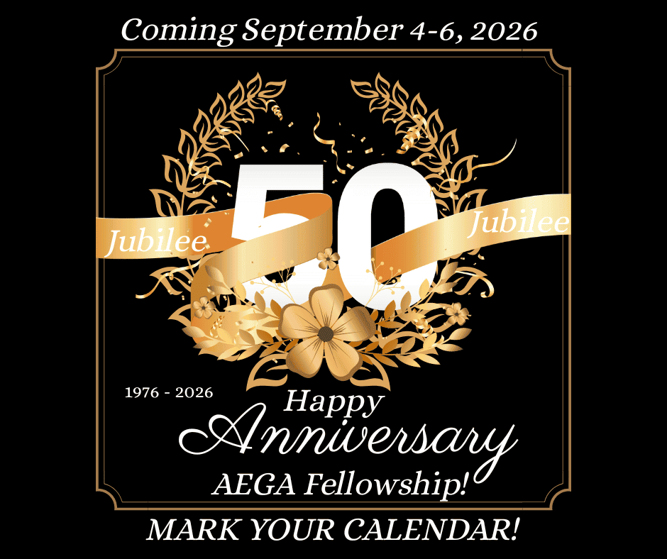 AEGA 50th Anniversary Jubilee flyer